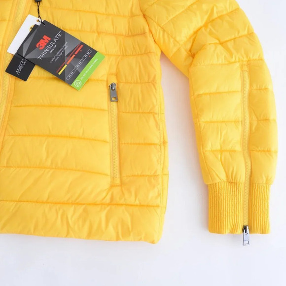 Marc Cain Bright Yellow Lightweight Puffer Outdoor 3M Thinsulate  Jacket Size 3 - Picture 6 of 15